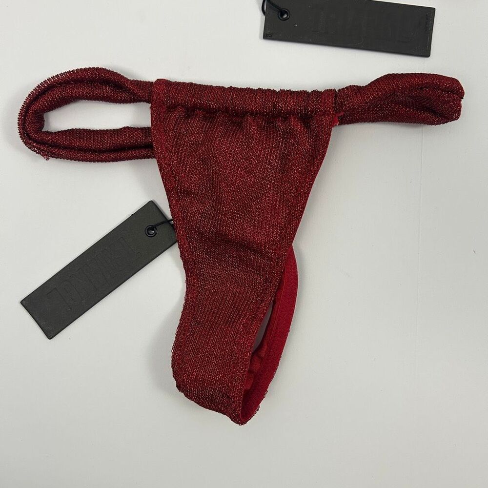 Triangl STELL Bikini - Red Sparkle Lurex - Top S, Bottom M - Picture 4 of 11